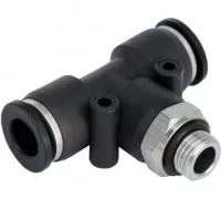 Тройник пластиковый цанговый T-образный с резьбой PRTOM-M5-4 Pemaks