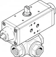 1915750 Шаровой кран с приводом VZBA-11/2"-GGG-63-32T-F0405-V4V4T-PS90-R-90-4-C FESTO
