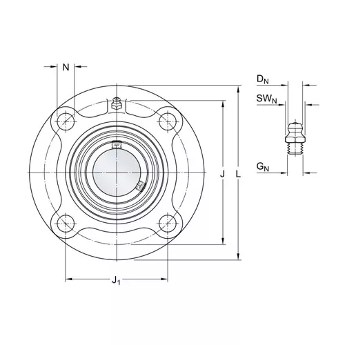 Подшипниковый узел FYC 45 TF SKF Подшипниковый узел FYC 45 TF SKF