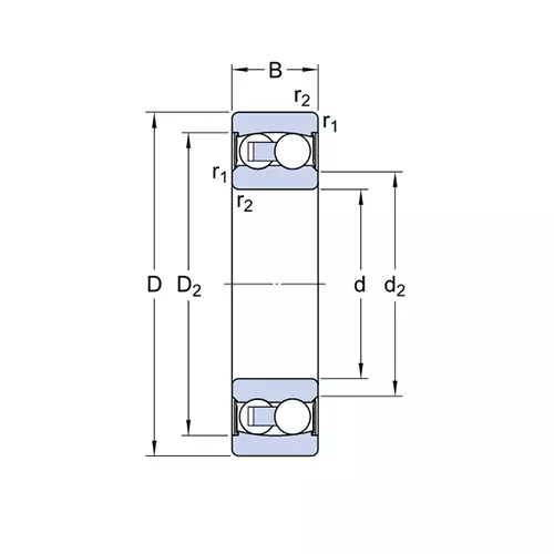 Подшипник 2200 E-2RS1TN9/C3 SKF Подшипник 2200 E-2RS1TN9/C3 SKF