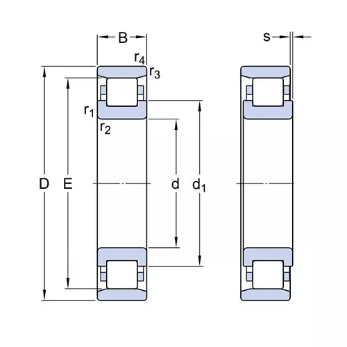 Подшипник N 310 ECP/C3 SKF Подшипник N 310 ECP/C3 SKF