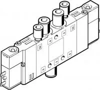 196879 Распределитель с электроуправлением CPE10-M1BH-5JS-QS-4 FESTO