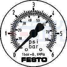 161130 Прецизионный фланцевый манометр FMAP-63-6-1/4-EN FESTO 161130 Прецизионный фланцевый манометр FMAP-63-6-1/4-EN FESTO