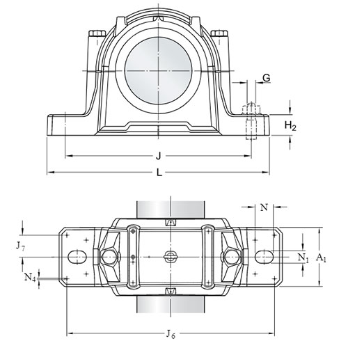 Корпус подшипника SNLN 3034 SKF (цилиндрическая посадка d = 170 мм) Корпус подшипника SNLN 3034 SKF (цилиндрическая посадка d = 170 мм)