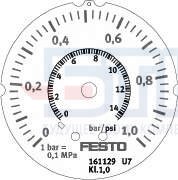 161129 Прецизионный фланцевый манометр FMAP-63-1-1/4-EN FESTO 161129 Прецизионный фланцевый манометр FMAP-63-1-1/4-EN FESTO