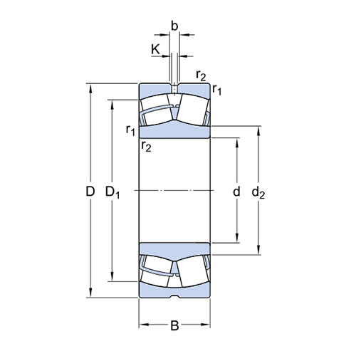 Подшипник skf 22212 e