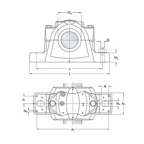 Корпус подшипника SE 507-606 SKF (цилиндрическая посадка d = 30 мм)