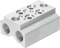 550610 Плита для блочного монтажа CPE14-3/2-PRS-3/8-2-NPT FESTO
