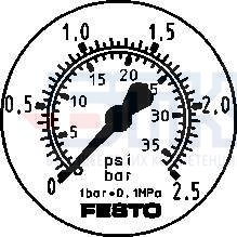 159601 Фланцевый манометр FMA-63-2,5-1/4-EN FESTO 159601 Фланцевый манометр FMA-63-2,5-1/4-EN FESTO