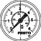 161127 Прецизионный манометр MAP-40-6-1/8-EN FESTO 161127 Прецизионный манометр MAP-40-6-1/8-EN FESTO