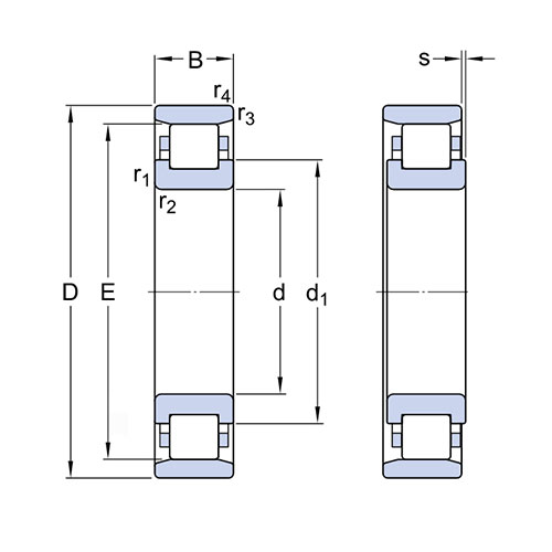 Подшипник N 312 ECJ/C3 SKF Подшипник N 312 ECJ/C3 SKF
