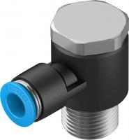 153091 Угловой штуцер с цанговым зажимом и резьбой QSLV-3/8-8 FESTO 153091 Угловой штуцер с цанговым зажимом и резьбой QSLV-3/8-8 FESTO