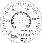 161129 Прецизионный фланцевый манометр FMAP-63-1-1/4-EN FESTO 161129 Прецизионный фланцевый манометр FMAP-63-1-1/4-EN FESTO