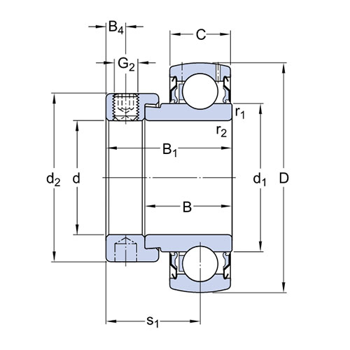 Подшипник YET 206-104 CW SKF Подшипник YET 206-104 CW SKF