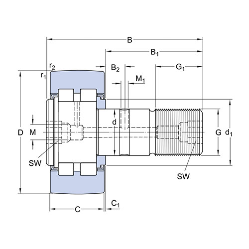 Опорный ролик PWKR 52.2RS SKF Опорный ролик PWKR 52.2RS SKF