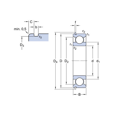 Подшипник 6314 NR SKF Подшипник 6314 NR SKF