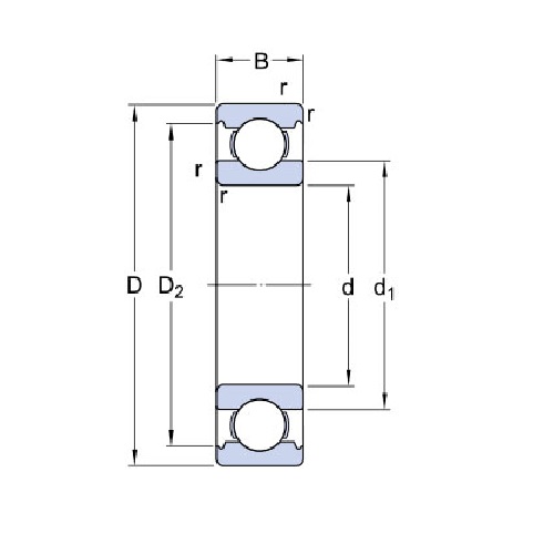Подшипник 63007-2RS1/W64 SKF Подшипник 63007-2RS1/W64 SKF