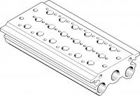 15865 Плита для блочного монтажа PRS-1/4-6-B FESTO 15865 Плита для блочного монтажа PRS-1/4-6-B FESTO