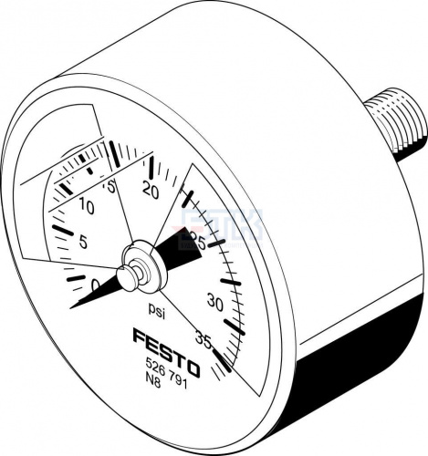 526788 Манометр MA-50-36-R1/4-PSI-E-RG FESTO 526788 Манометр MA-50-36-R1/4-PSI-E-RG FESTO