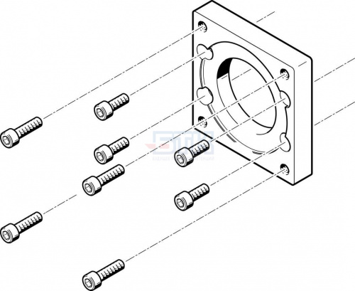 560696 Фланец электродвигателя EAMF-A-62B-87A FESTO 560696 Фланец электродвигателя EAMF-A-62B-87A FESTO