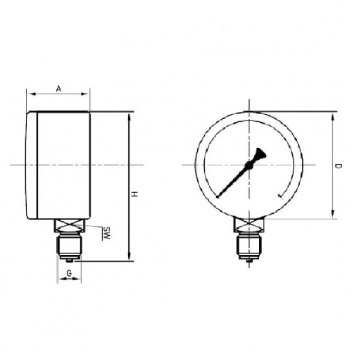 Манометр MA-50-LM-10-G14 Pemaks Манометр MA-50-LM-10-G14 Pemaks