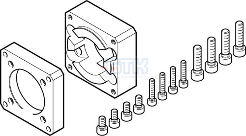 1597579 Фланец электродвигателя EAMF-A-43D-60G/H FESTO 1597579 Фланец электродвигателя EAMF-A-43D-60G/H FESTO