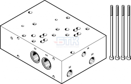 2738671 Монтажная плита VABP-S1-2V1G-G38-2 FESTO