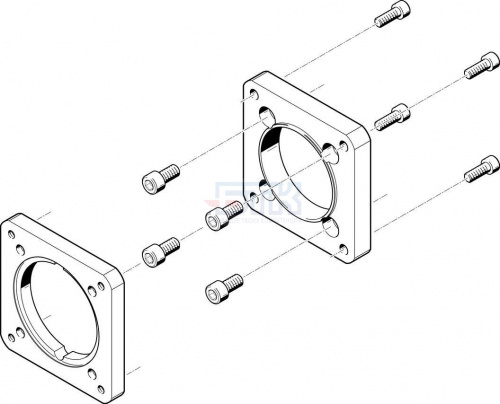 558024 Фланец электродвигателя EAMF-A-95A-120G FESTO 558024 Фланец электродвигателя EAMF-A-95A-120G FESTO