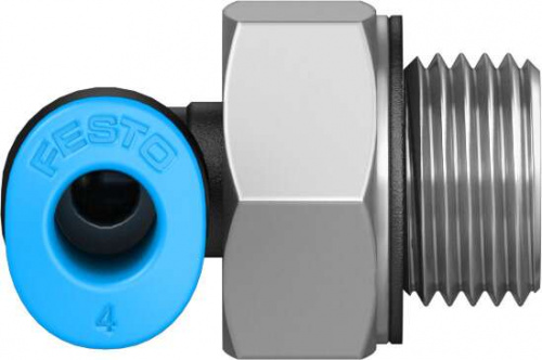 186268 Угловой штуцер с цанговым зажимом и резьбой QSML-G1/8-4 FESTO 186268 Угловой штуцер с цанговым зажимом и резьбой QSML-G1/8-4 FESTO