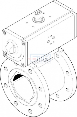 1913374 Шаровой кран с приводом VZBC-100-FF-16-22-F0710-V4V4T-PP240-R-90-C FESTO 1913374 Шаровой кран с приводом VZBC-100-FF-16-22-F0710-V4V4T-PP240-R-90-C FESTO