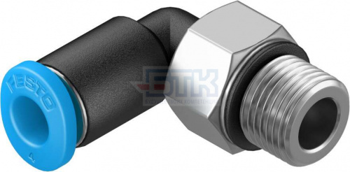 186352 Угловой штуцер с цанговым зажимом и резьбой QSML-M7-4 FESTO