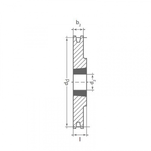 Клиновый шкив TB SPZ 150/2 Optibelt