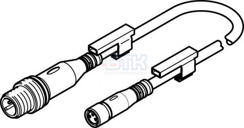 8000209 Соединительный кабель NEBU-M8G3-K-0.5-M12G3 FESTO