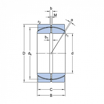 Сферический подшипник скольжения GEP 120 FS, SKF