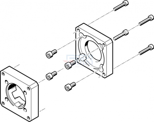 558017 Фланец электродвигателя EAMF-A-38A-60G/H FESTO 558017 Фланец электродвигателя EAMF-A-38A-60G/H FESTO