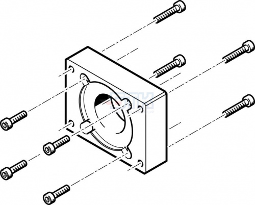 560691 Фланец электродвигателя EAMF-A-38B-42A FESTO 560691 Фланец электродвигателя EAMF-A-38B-42A FESTO