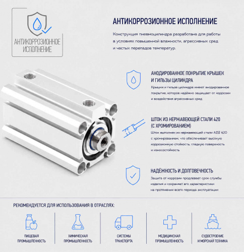 Пневмоцилиндр KD-063-SN-0075-T1 Pemaks Пневмоцилиндр KD-063-SN-0075-T1 Pemaks