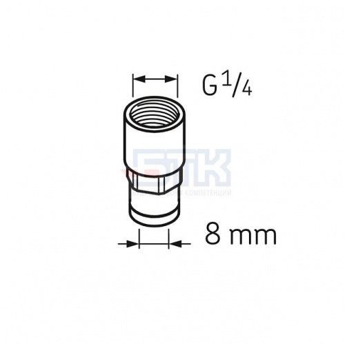 Штуцер с внутренней резьбой G1/4 LAPF F1/4 SKF