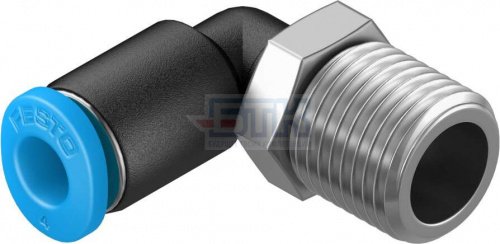 130764 Угловой штуцер с цанговым зажимом и резьбой QSML-1/8-4-100 FESTO 130764 Угловой штуцер с цанговым зажимом и резьбой QSML-1/8-4-100 FESTO