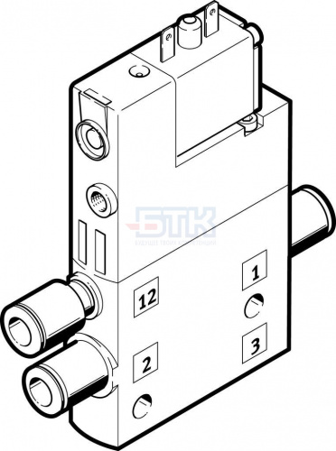 196890 Распределитель с электроуправлением CPE14-M1BH-3GLS-QS-8 FESTO