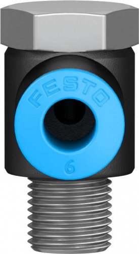 153087 Угловой штуцер с цанговым зажимом и резьбой QSLV-1/8-6 FESTO
