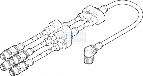 4787544 Переходник NEFV-V12-M12W8-0.6-M12QG5 FESTO