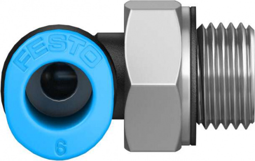 186269 Угловой штуцер с цанговым зажимом и резьбой QSML-G1/8-6 FESTO 186269 Угловой штуцер с цанговым зажимом и резьбой QSML-G1/8-6 FESTO