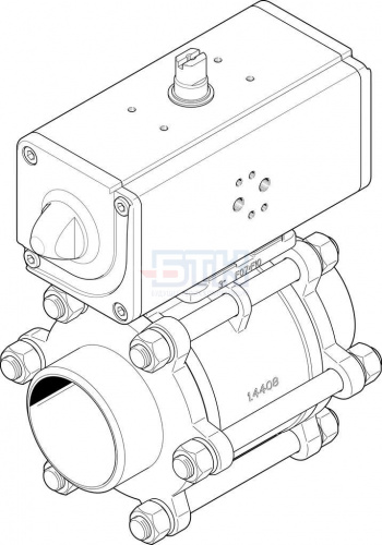 1810740 Шаровой кран с приводом VZBA-4"-WW-63-T-22-F10-V4V4T-PP240-R-90-C FESTO 1810740 Шаровой кран с приводом VZBA-4"-WW-63-T-22-F10-V4V4T-PP240-R-90-C FESTO