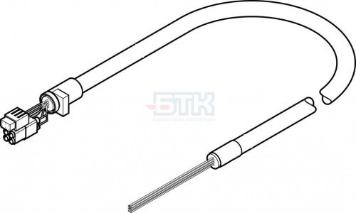 550308 Кабель электродвигателя NEBM-T1G8-E-15-Q7N-LE8 FESTO