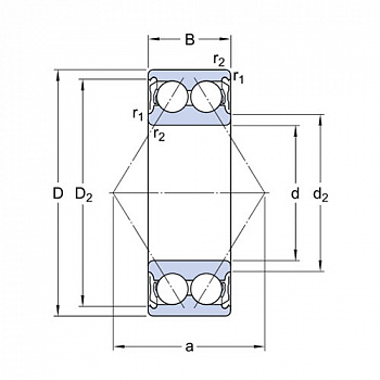 Подшипник 3207 A-2RS1/W64 SKF