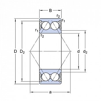 Подшипник 3207 A-2RS1/W64 SKF