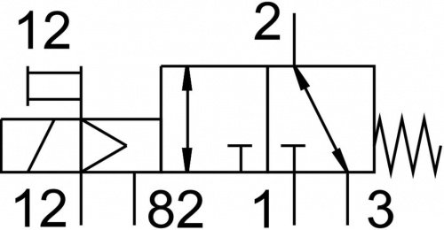 7958 Распределитель с электроуправлением MFH-3-1/8-S FESTO