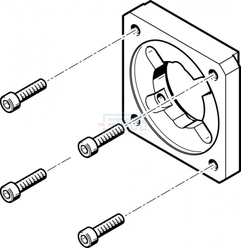 558018 Фланец электродвигателя EAMF-A-38A-70A FESTO 558018 Фланец электродвигателя EAMF-A-38A-70A FESTO