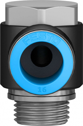 186147 Угловой штуцер с цанговым зажимом и резьбой QSLV-G1/2-16 FESTO